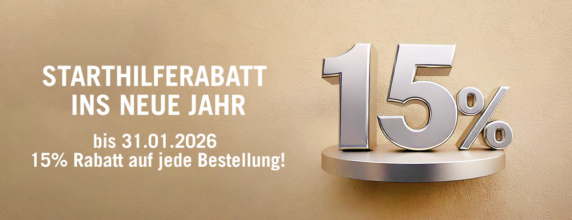 15% STARTHILFERABATT