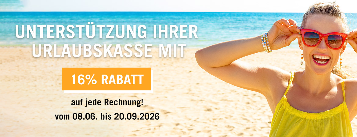 16% URLAUBSRABATT
